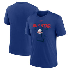 Texas Rangers Nike Rewind Retro Tri-Blend T-Shirt - Royal T-shirts