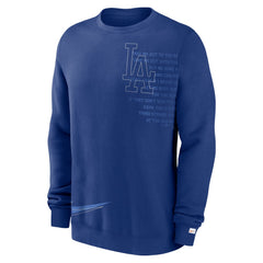 Los Angeles Dodgers Nike Statement Ball Game Fleece Pullover Sweatshirt - Royal Pullover