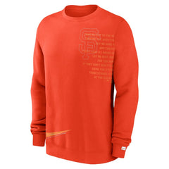 San Francisco Giants Nike Statement Ball Game Fleece Pullover Sweatshirt - Orange Pullover