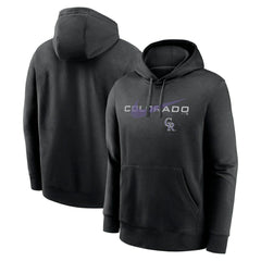 Colorado Rockies Nike Swoosh NeighborHOOD Pullover Hoodie - Black Hoodies