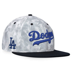 Los Angeles Dodgers Fanatics Smoke Dye Fitted Hat - Black/White Hats