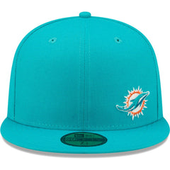 Miami Dolphins New Era Flawless 59FIFTY Fitted Hat - Aqua Hats