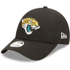 Jacksonville Jaguars New Era Women's Simple 9FORTY Adjustable Hat - Black Hats