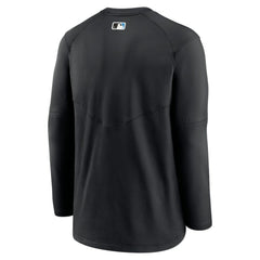 Miami Marlins Nike Authentic Collection Logo Performance Long Sleeve T-Shirt - Black T-shirts