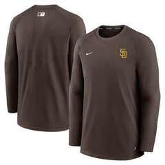 San Diego Padres Nike Authentic Collection Logo Performance Long Sleeve T-Shirt - Brown T-shirts