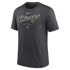 Chicago White Sox Nike Authentic Collection Early Work Tri-Blend Performance T-Shirt - Heather Charcoal T-shirts
