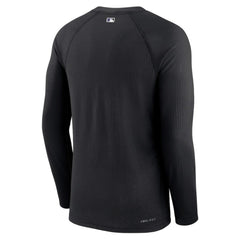 Colorado Rockies Nike Authentic Collection Game Raglan Performance Long Sleeve T-Shirt - Black T-shirts