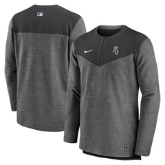 Chicago White Sox Nike Authentic Collection Game Time Performance Half-Zip Top - Black Tops