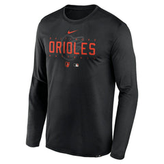 Baltimore Orioles Nike Authentic Collection Team Logo Legend Performance Long Sleeve T-Shirt - Black T-shirts