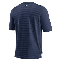 Milwaukee Brewers Nike Authentic Collection Pregame Raglan Performance V-Neck T-Shirt - Navy T-shirts