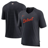Detroit Tigers Nike Authentic Collection Pregame Raglan Performance V-Neck T-Shirt - Navy T-shirts