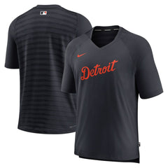 Detroit Tigers Nike Authentic Collection Pregame Raglan Performance V-Neck T-Shirt - Navy T-shirts
