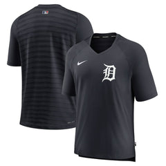Detroit Tigers Nike Authentic Collection Pregame Raglan Performance V-Neck T-Shirt - Navy T-shirts