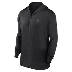 San Francisco Giants Nike Authentic Collection Travel Performance Lightweight Full-Zip Hoodie - Black Hoodies