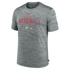 Washington Nationals Nike Authentic Collection Velocity Performance Practice T-Shirt - Heather Gray T-shirts
