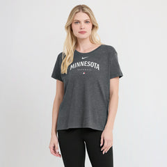 Minnesota Twins Nike Women's Authentic Collection Early Work Tri-Blend T-Shirt - Heather Charcoal T-shirts
