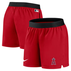 Los Angeles Angels Nike Women's Authentic Collection Team Performance Shorts - Red Shorts