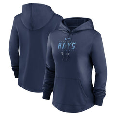 Tampa Bay Rays Nike Women's Authentic Collection Pregame Performance Pullover Hoodie - Navy Hoodies