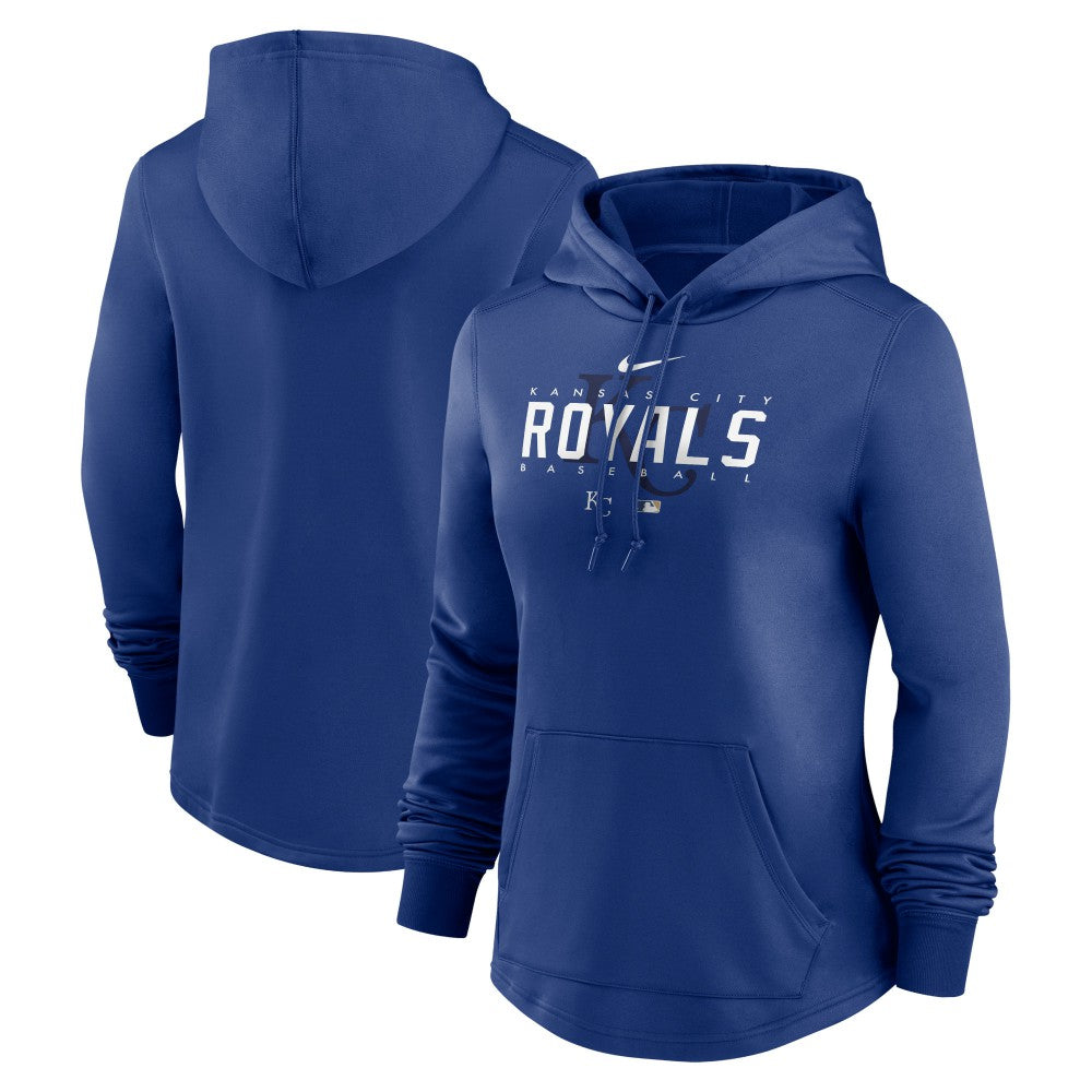Kansas City Royals Nike Women's Authentic Collection Pregame Performance Pullover Hoodie - Royal Hoodies