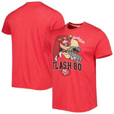 Jerry Rice San Francisco 49ers Homage Unisex Caricature Retired Player Tri-Blend T-Shirt - Scarlet T-shirts