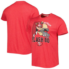 Jerry Rice San Francisco 49ers Homage Unisex Caricature Retired Player Tri-Blend T-Shirt - Scarlet T-shirts