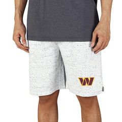 Washington Commanders Concepts Sport Logo Throttle Knit Jam Shorts - White/Charcoal Shorts