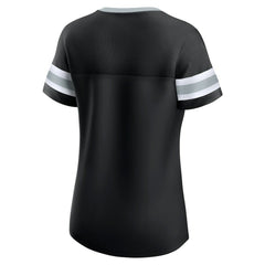 Las Vegas Raiders Women's Plus Size Original State Lace-Up T-Shirt - Black T-shirts
