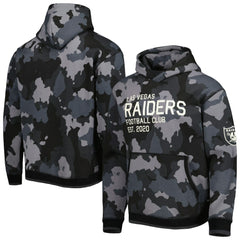 Las Vegas Raiders The Wild Collective Camo Pullover Hoodie - Black Hoodies