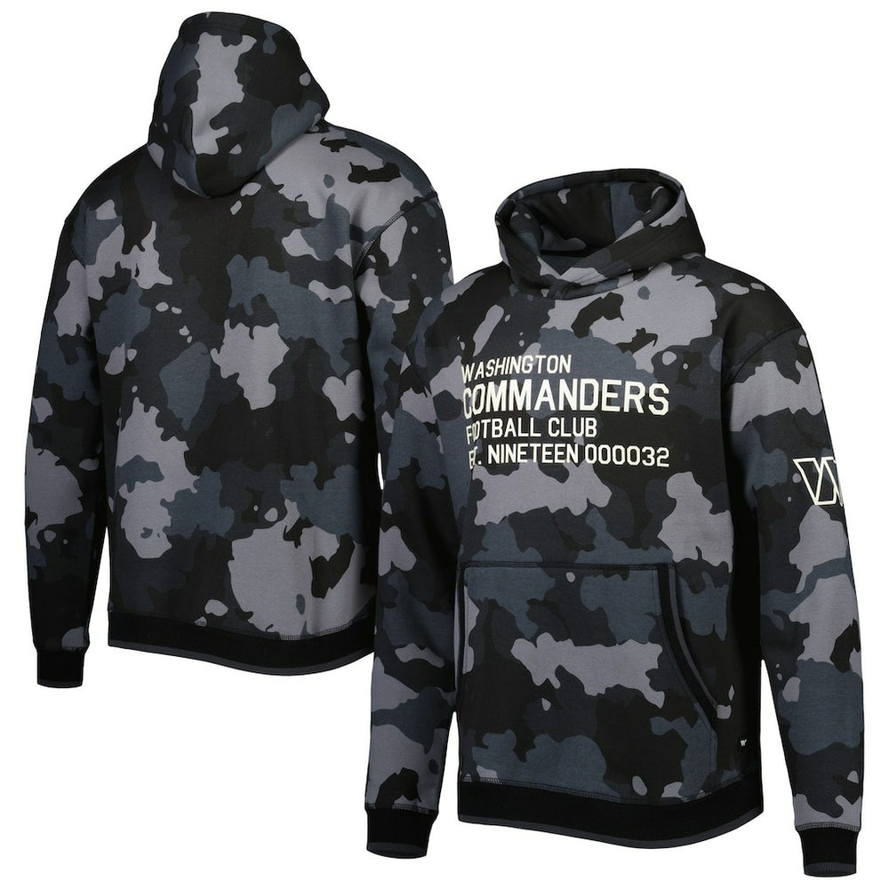 Washington Commanders The Wild Collective Camo Pullover Hoodie - Black Hoodies