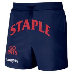 New England Patriots NFL x Staple Throwback Vintage Wash Fleece Shorts - Navy Shorts