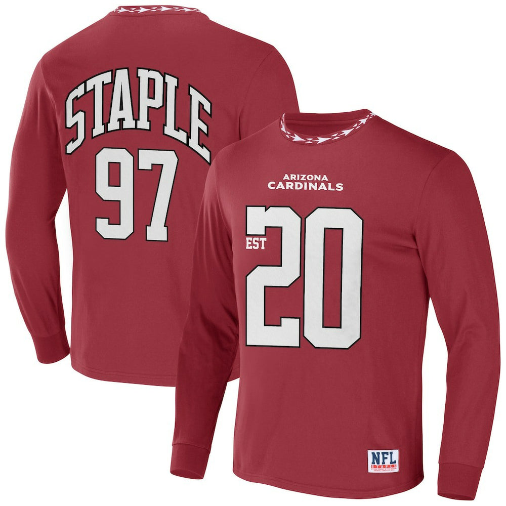 Arizona Cardinals NFL x Staple Core Team Long Sleeve T-Shirt - Red T-shirts