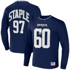 New England Patriots NFL x Staple Core Team Long Sleeve T-Shirt - Navy T-shirts