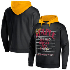 Arizona Cardinals NFL x Staple Throwback Vintage Wash Pullover Hoodie - Black Hoodies