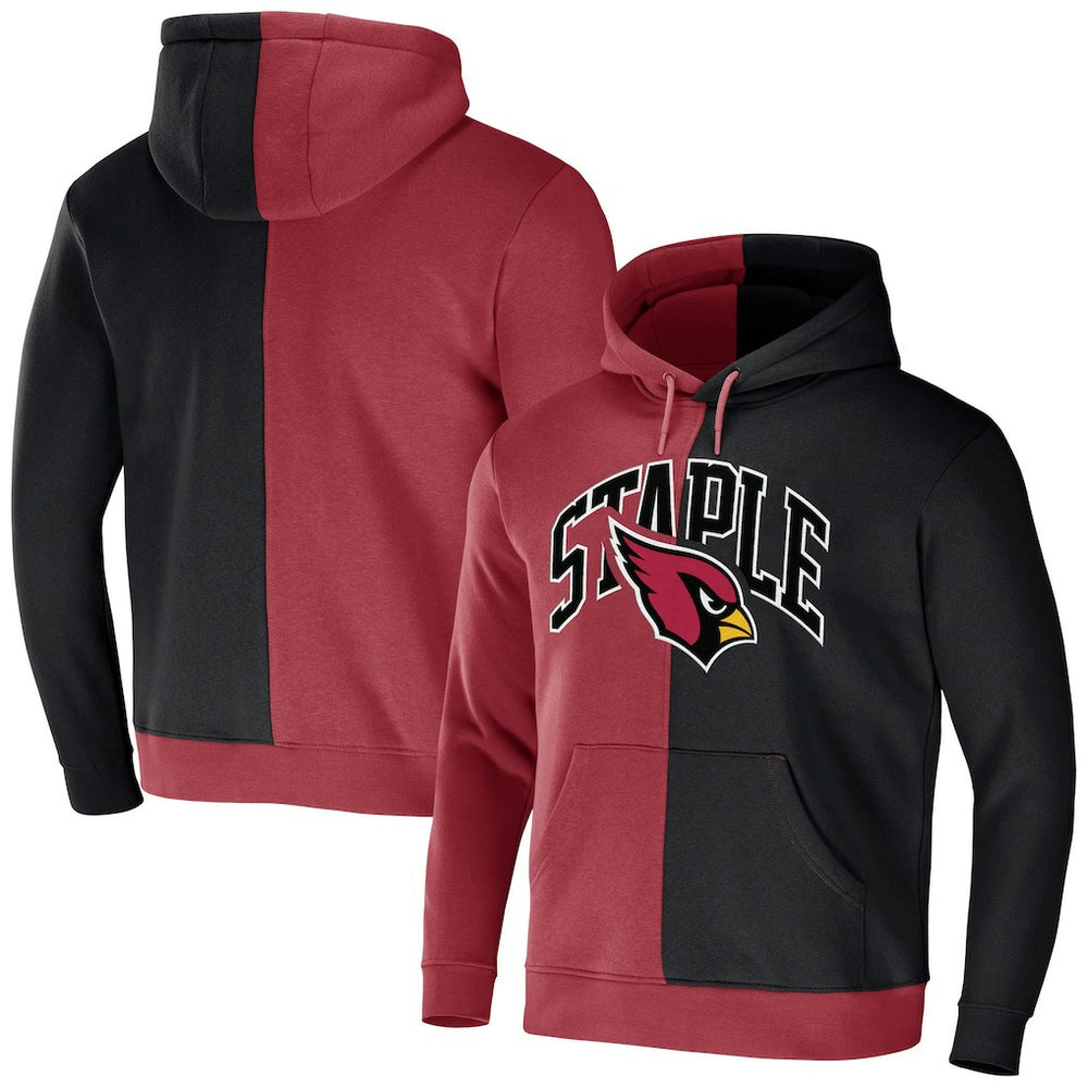 Arizona Cardinals NFL x Staple Split Logo Pullover Hoodie - Cardinal Hoodies