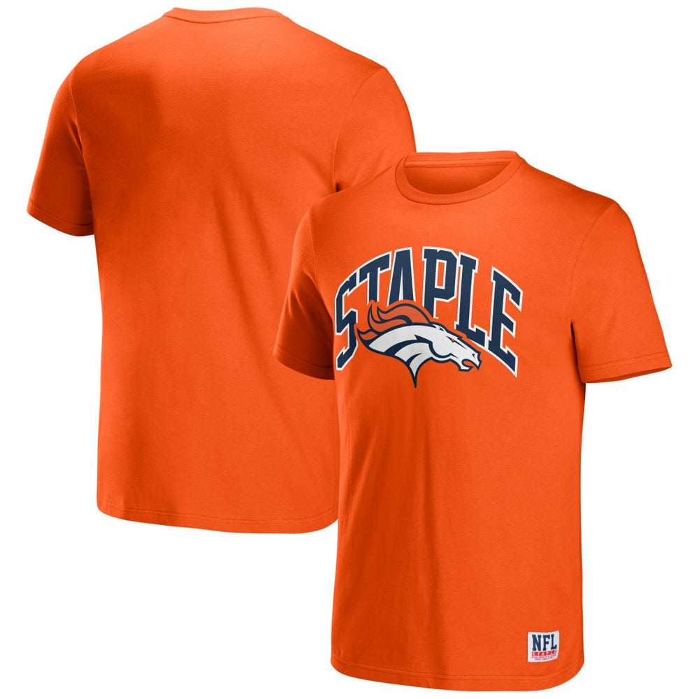 Denver Broncos NFL x Staple Logo Lockup T-Shirt - Orange T-shirts