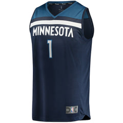 Anthony Edwards Minnesota Timberwolves 2021/22 Fast Break Replica Jersey Icon Edition Navy - Fanatics