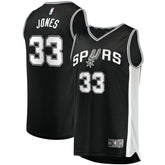 Tre Jones San Antonio Spurs Fast Break Replica Jersey Icon Edition Black - Fanatics