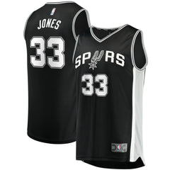 Tre Jones San Antonio Spurs Fast Break Replica Jersey Icon Edition Black - Fanatics