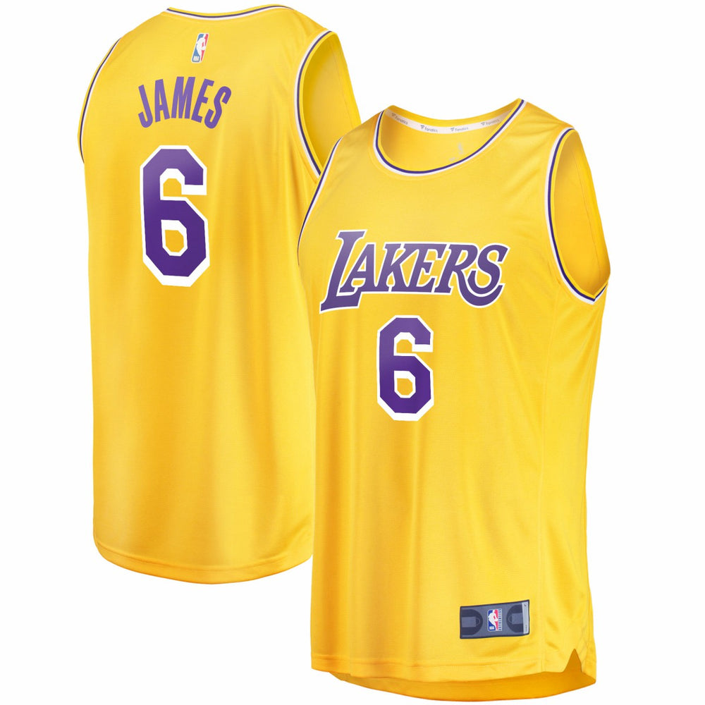 LeBron James Los Angeles Lakers 2021/22 Fast Break Replica Jersey Icon Edition Gold - Fanatics