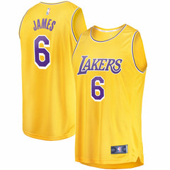 LeBron James Los Angeles Lakers 2021/22 Fast Break Replica Jersey Icon Edition Gold - Fanatics