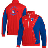 New York Rangers adidas Team Classics Half-Zip Jacket - Red | US 4942805