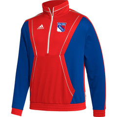 New York Rangers adidas Team Classics Half-Zip Jacket - Red | US 4942805