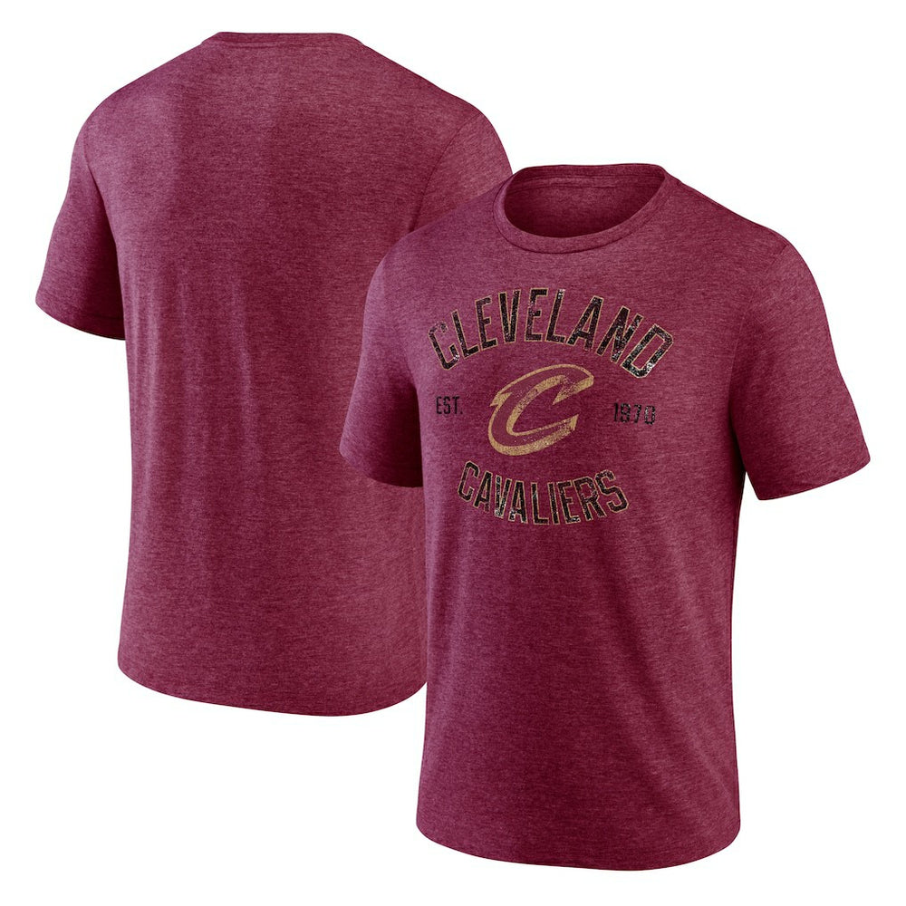 Cleveland Cavaliers Heritage Tri-Blend T-Shirt Wine