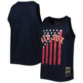 Boston Red Sox Mitchell & Ness Cooperstown Collection Stars and Stripes Tank Top - Navy Tanks
