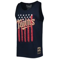 Minnesota Twins Mitchell & Ness Cooperstown Collection Stars and Stripes Tank Top - Navy Tanks