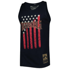Washington Nationals Mitchell & Ness Cooperstown Collection Stars and Stripes Tank Top - Navy Tanks