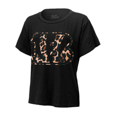 Joe Burrow Cincinnati Bengals Majestic Threads Women's Leopard Player Name & Number T-Shirt - Black T-shirts
