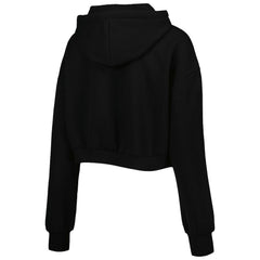 Cleveland Browns The Wild Collective Women's Cropped Pullover Hoodie - Black Hoodies