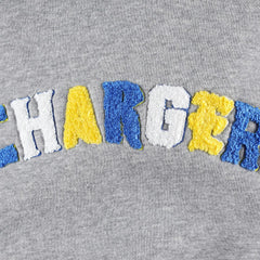 Los Angeles Chargers The Wild Collective Women's Cropped Pullover Hoodie - Gray Hoodies