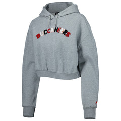 Tampa Bay Buccaneers The Wild Collective Women's Cropped Pullover Hoodie - Gray Hoodies